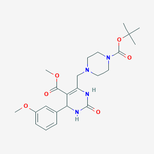 methyl 6-({4-[(tert-butoxy)carbonyl]piperazin-1-yl}methyl)-4-(3-methoxyphenyl)-2-oxo-1,2,3,4-tetrahydropyrimidine-5-carboxylate