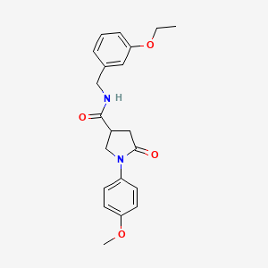 N-[(3-ethoxyphenyl)methyl]-1-(4-methoxyphenyl)-5-oxopyrrolidine-3-carboxamide