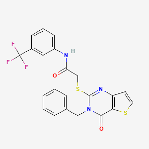 2-({3-benzyl-4-oxo-3H,4H-thieno[3,2-d]pyrimidin-2-yl}sulfanyl)-N-[3-(trifluoromethyl)phenyl]acetamide