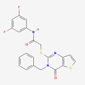 molecular formula C21H15F2N3O2S2 B6583004 2-({3-benzyl-4-oxo-3H,4H-thieno[3,2-d]pyrimidin-2-yl}sulfanyl)-N-(3,5-difluorophenyl)acetamide CAS No. 1252925-77-1