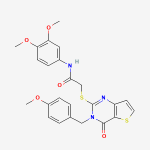 N-(3,4-dimethoxyphenyl)-2-({3-[(4-methoxyphenyl)methyl]-4-oxo-3H,4H-thieno[3,2-d]pyrimidin-2-yl}sulfanyl)acetamide