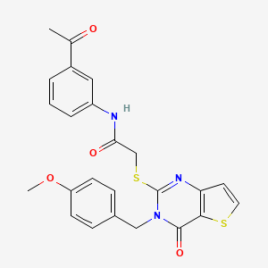 N-(3-acetylphenyl)-2-({3-[(4-methoxyphenyl)methyl]-4-oxo-3H,4H-thieno[3,2-d]pyrimidin-2-yl}sulfanyl)acetamide