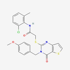molecular formula C23H20ClN3O3S2 B6583032 N-(2-chloro-6-methylphenyl)-2-({3-[(4-methoxyphenyl)methyl]-4-oxo-3H,4H-thieno[3,2-d]pyrimidin-2-yl}sulfanyl)acetamide CAS No. 1252819-50-3
