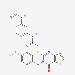 N-(3-acetamidophenyl)-2-({3-[(4-methoxyphenyl)methyl]-4-oxo-3H,4H-thieno[3,2-d]pyrimidin-2-yl}sulfanyl)acetamide