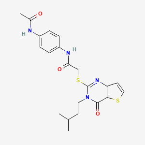 N-(4-acetamidophenyl)-2-{[3-(3-methylbutyl)-4-oxo-3H,4H-thieno[3,2-d]pyrimidin-2-yl]sulfanyl}acetamide