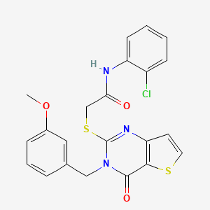 N-(2-chlorophenyl)-2-({3-[(3-methoxyphenyl)methyl]-4-oxo-3H,4H-thieno[3,2-d]pyrimidin-2-yl}sulfanyl)acetamide