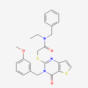 N-benzyl-N-ethyl-2-({3-[(3-methoxyphenyl)methyl]-4-oxo-3H,4H-thieno[3,2-d]pyrimidin-2-yl}sulfanyl)acetamide