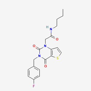 N-butyl-2-{3-[(4-fluorophenyl)methyl]-2,4-dioxo-1H,2H,3H,4H-thieno[3,2-d]pyrimidin-1-yl}acetamide