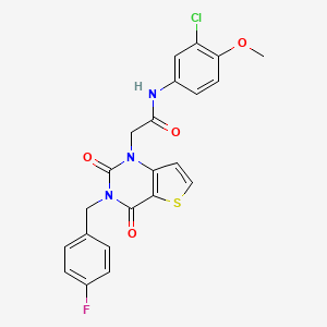 N-(3-chloro-4-methoxyphenyl)-2-{3-[(4-fluorophenyl)methyl]-2,4-dioxo-1H,2H,3H,4H-thieno[3,2-d]pyrimidin-1-yl}acetamide