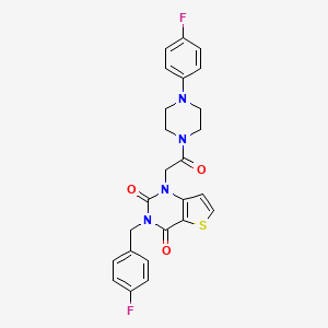 3-[(4-fluorophenyl)methyl]-1-{2-[4-(4-fluorophenyl)piperazin-1-yl]-2-oxoethyl}-1H,2H,3H,4H-thieno[3,2-d]pyrimidine-2,4-dione