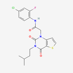 molecular formula C19H19ClFN3O3S B6583143 N-(4-chloro-2-fluorophenyl)-2-[3-(3-methylbutyl)-2,4-dioxo-1H,2H,3H,4H-thieno[3,2-d]pyrimidin-1-yl]acetamide CAS No. 1252930-99-6