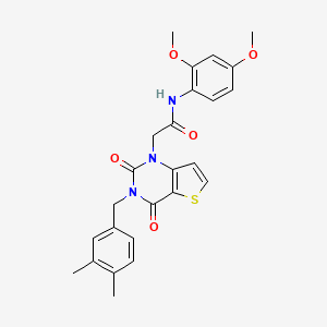 molecular formula C25H25N3O5S B6583172 N-(2,4-dimethoxyphenyl)-2-{3-[(3,4-dimethylphenyl)methyl]-2,4-dioxo-1H,2H,3H,4H-thieno[3,2-d]pyrimidin-1-yl}acetamide CAS No. 1252905-99-9