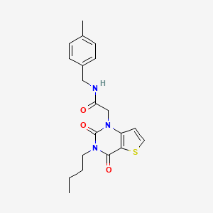 molecular formula C20H23N3O3S B6583198 2-{3-butyl-2,4-dioxo-1H,2H,3H,4H-thieno[3,2-d]pyrimidin-1-yl}-N-[(4-methylphenyl)methyl]acetamide CAS No. 1252862-12-6