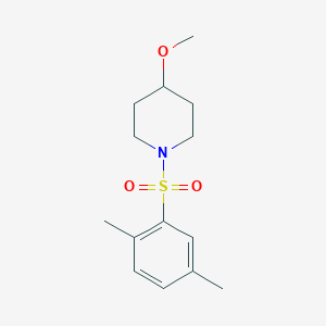 molecular formula C14H21NO3S B6583231 1-(2,5-dimethylbenzenesulfonyl)-4-methoxypiperidine CAS No. 1396709-24-2
