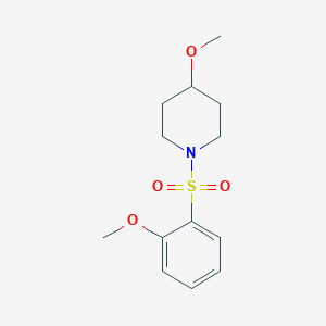 molecular formula C13H19NO4S B6583232 4-methoxy-1-(2-methoxybenzenesulfonyl)piperidine CAS No. 1235049-95-2