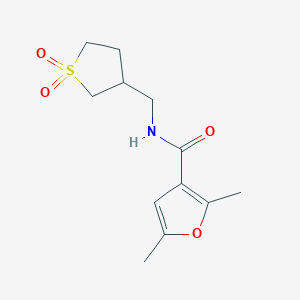 molecular formula C12H17NO4S B6583234 N-[(1,1-dioxo-1lambda6-thiolan-3-yl)methyl]-2,5-dimethylfuran-3-carboxamide CAS No. 1234900-98-1