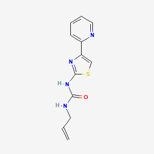 molecular formula C12H12N4OS B6583245 3-(prop-2-en-1-yl)-1-[4-(pyridin-2-yl)-1,3-thiazol-2-yl]urea CAS No. 1257549-73-7