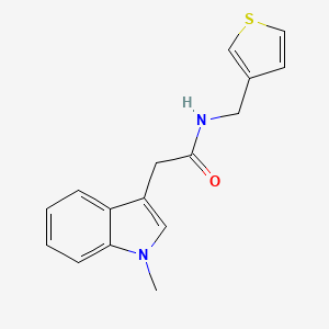 molecular formula C16H16N2OS B6583282 2-(1-methyl-1H-indol-3-yl)-N-[(thiophen-3-yl)methyl]acetamide CAS No. 1251576-14-3