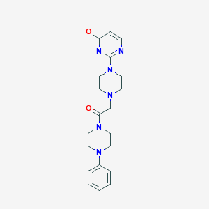 molecular formula C21H28N6O2 B6583288 2-[4-(4-methoxypyrimidin-2-yl)piperazin-1-yl]-1-(4-phenylpiperazin-1-yl)ethan-1-one CAS No. 2549052-97-1