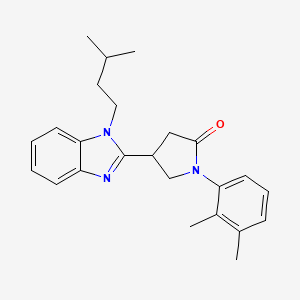 molecular formula C24H29N3O B6583294 1-(2,3-dimethylphenyl)-4-[1-(3-methylbutyl)-1H-1,3-benzodiazol-2-yl]pyrrolidin-2-one CAS No. 847395-60-2