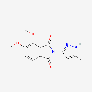 molecular formula C14H13N3O4 B6583298 4,5-dimethoxy-2-(5-methyl-1H-pyrazol-3-yl)-2,3-dihydro-1H-isoindole-1,3-dione CAS No. 1039008-56-4
