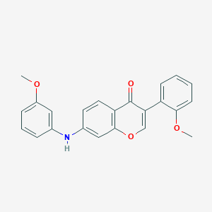 3-(2-methoxyphenyl)-7-[(3-methoxyphenyl)amino]-4H-chromen-4-one