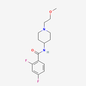 molecular formula C15H20F2N2O2 B6583333 2,4-difluoro-N-[1-(2-methoxyethyl)piperidin-4-yl]benzamide CAS No. 1421450-55-6