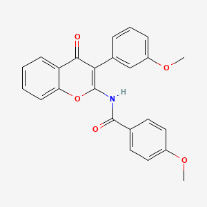 molecular formula C24H19NO5 B6583353 4-methoxy-N-[3-(3-methoxyphenyl)-4-oxo-4H-chromen-2-yl]benzamide CAS No. 864821-17-0