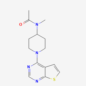 molecular formula C14H18N4OS B6583369 N-methyl-N-(1-{thieno[2,3-d]pyrimidin-4-yl}piperidin-4-yl)acetamide CAS No. 2549045-75-0