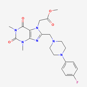 methyl (8-{[4-(4-fluorophenyl)piperazin-1-yl]methyl}-1,3-dimethyl-2,6-dioxo-1,2,3,6-tetrahydro-7H-purin-7-yl)acetate