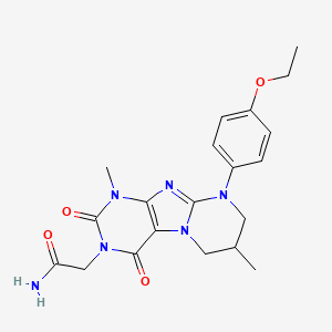 2-(9-(4-ethoxyphenyl)-1,7-dimethyl-2,4-dioxo-1,2,6,7,8,9-hexahydropyrimido[2,1-f]purin-3(4H)-yl)acetamide