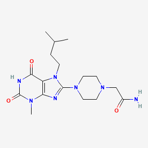 2-{4-[3-methyl-7-(3-methylbutyl)-2,6-dioxo-2,3,6,7-tetrahydro-1H-purin-8-yl]piperazin-1-yl}acetamide