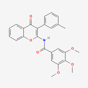 3,4,5-trimethoxy-N-[3-(3-methylphenyl)-4-oxo-4H-chromen-2-yl]benzamide