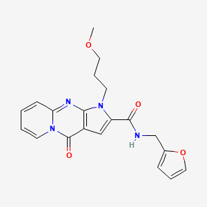 N-[(furan-2-yl)methyl]-6-(3-methoxypropyl)-2-oxo-1,6,8-triazatricyclo[7.4.0.0^{3,7}]trideca-3(7),4,8,10,12-pentaene-5-carboxamide