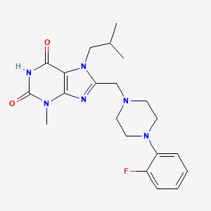 8-{[4-(2-fluorophenyl)piperazin-1-yl]methyl}-3-methyl-7-(2-methylpropyl)-2,3,6,7-tetrahydro-1H-purine-2,6-dione