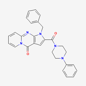 6-benzyl-5-(4-phenylpiperazine-1-carbonyl)-1,6,8-triazatricyclo[7.4.0.0^{3,7}]trideca-3(7),4,8,10,12-pentaen-2-one