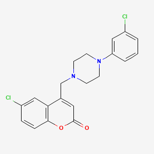 6-chloro-4-{[4-(3-chlorophenyl)piperazin-1-yl]methyl}-2H-chromen-2-one