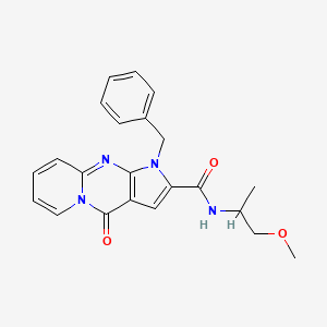 molecular formula C22H22N4O3 B6583462 6-benzyl-N-(1-methoxypropan-2-yl)-2-oxo-1,6,8-triazatricyclo[7.4.0.0^{3,7}]trideca-3(7),4,8,10,12-pentaene-5-carboxamide CAS No. 900880-87-7