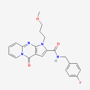 N-[(4-fluorophenyl)methyl]-6-(3-methoxypropyl)-2-oxo-1,6,8-triazatricyclo[7.4.0.0^{3,7}]trideca-3(7),4,8,10,12-pentaene-5-carboxamide