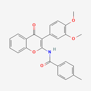 N-[3-(3,4-dimethoxyphenyl)-4-oxo-4H-chromen-2-yl]-4-methylbenzamide