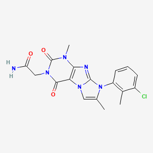 2-(8-(3-chloro-2-methylphenyl)-1,7-dimethyl-2,4-dioxo-1H-imidazo[2,1-f]purin-3(2H,4H,8H)-yl)acetamide