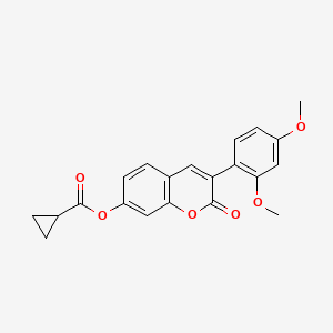 molecular formula C21H18O6 B6583510 3-(2,4-dimethoxyphenyl)-2-oxo-2H-chromen-7-yl cyclopropanecarboxylate CAS No. 864751-87-1