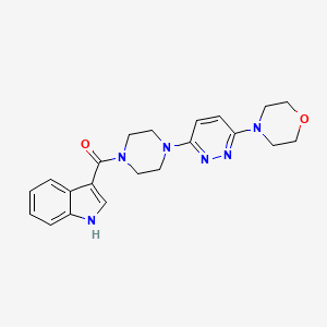 molecular formula C21H24N6O2 B6583518 3-{4-[6-(morpholin-4-yl)pyridazin-3-yl]piperazine-1-carbonyl}-1H-indole CAS No. 1251610-10-2