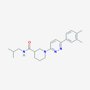 molecular formula C22H30N4O B6583531 1-[6-(3,4-dimethylphenyl)pyridazin-3-yl]-N-(2-methylpropyl)piperidine-3-carboxamide CAS No. 1251542-98-9