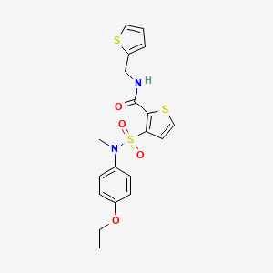 molecular formula C19H20N2O4S3 B6583568 3-[(4-ethoxyphenyl)(methyl)sulfamoyl]-N-[(thiophen-2-yl)methyl]thiophene-2-carboxamide CAS No. 1251672-14-6