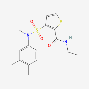 molecular formula C16H20N2O3S2 B6583569 3-[(3,4-dimethylphenyl)(methyl)sulfamoyl]-N-ethylthiophene-2-carboxamide CAS No. 1251595-75-1