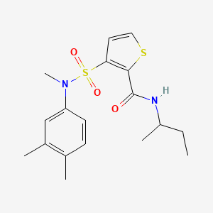 molecular formula C18H24N2O3S2 B6583570 N-(butan-2-yl)-3-[(3,4-dimethylphenyl)(methyl)sulfamoyl]thiophene-2-carboxamide CAS No. 1251693-36-3