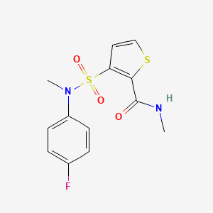 3-[(4-fluorophenyl)(methyl)sulfamoyl]-N-methylthiophene-2-carboxamide