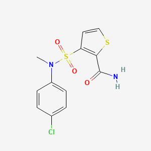 3-[(4-chlorophenyl)(methyl)sulfamoyl]thiophene-2-carboxamide