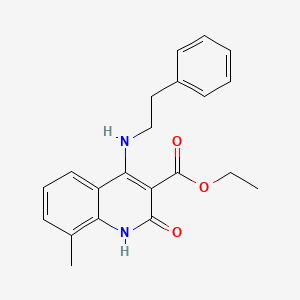 ethyl 8-methyl-2-oxo-4-[(2-phenylethyl)amino]-1,2-dihydroquinoline-3-carboxylate